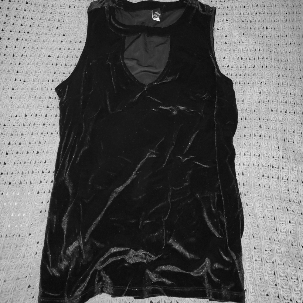 Black velvet dress top